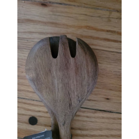 Cravings By Chrissy Teigen 2 Pc Acacia Wood & Metal Handle Salad Serving Set NEW - Picture 10 of 12